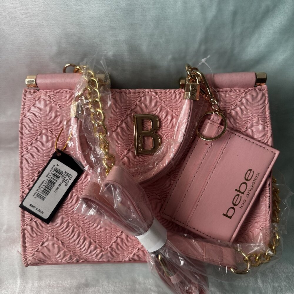 Bebe blush satchel w/ crossbody strap